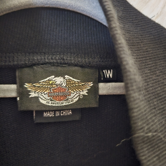 VINTAGE HARLEY-DAVIDSON WOMENS PLUS SIZE 1X DOUBLE BREASTED COAT EMBROIDERED - Picture 11 of 14